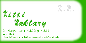 kitti maklary business card